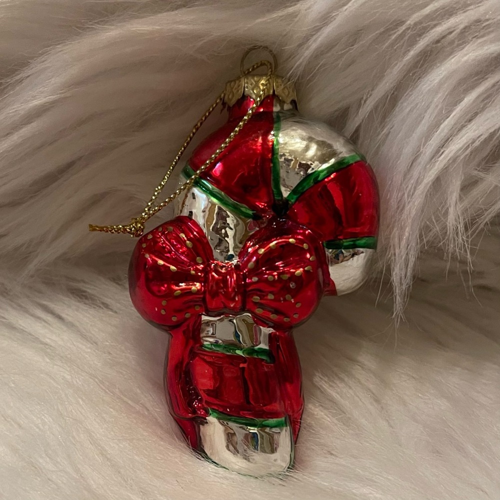Macy’s Holiday Lane Molded Glass Candy Cane Ornament